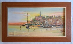 Budai László "Rovinj" c. festmény minőségi keretben ingyen postával