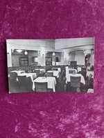 Retro NDK enteriőr képeslap (1963) – Greifswald, étterem belső, eredeti bélyeggel