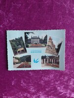 Retro színes NDK képeslap – Bad Elster fürdőváros (cakkos, 1961, DDR bélyeggel)