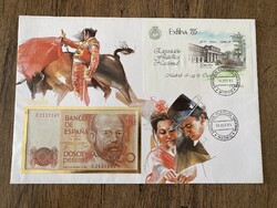 Spanyolország 200 Peseta 1980 UNC Bankjegyes Boríték