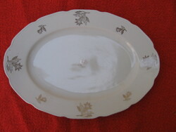 Retro MZ Altrohlau porcelain oval serving dish with gold bellflower pattern