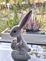 Aquincum nyuszi, nyúl figura tojással, 11 cm