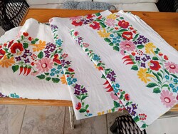 Kalocsai Patterned Canvas Curtain Pair and Fabric 210x140