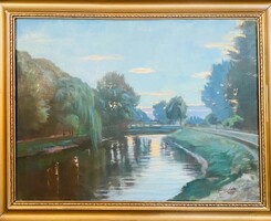 Olaszy Sándor (1902–1976): Kis-Duna sétány (Esztergomi idill)