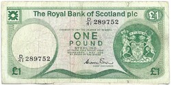 1 font pound 1986 C. Winter Skócia Royal bank