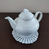 Elegáns német Eschenbach „New England” hófehér porcelán teáskanna – 1990-es évek, hibátlan
