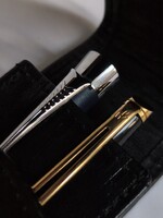 Elegáns Parker és Waterman toll szett eredeti bőr tokban