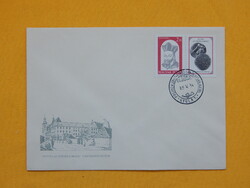 FDC 1985. Pázmány Péter, 150 éves az Eötvös Loránd Tudomány Egyetem,  szelvényes bélyeggel