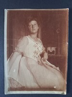 Antik színházi fotó jelmezes nő színésznő portré 1900 körül