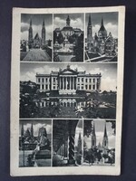 Szeged városrészletek montázs régi képeslap