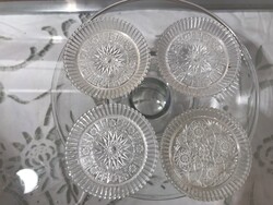 TÁNYÉR - 4 db - PLASZTIK - 5,5 x 0,5 cm - RÉGI - JÁTÉK - HIBÁTLAN