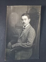 Antik férfi portré fotó elegáns fiatalember monoklival 1910 körül Bonn