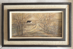 Fontos Sándor (1920-1991): Late autumn - signed, in as-found condition, 54x34 cm
