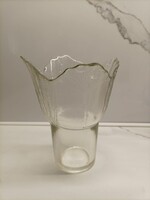 Retro cseh üvegváza, Rudolf Jurnikl 16cm