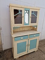 Régi konyha kredenc antik konyha szekrény vintage népi bútorok paraszt bútor népi konyhai tálaló