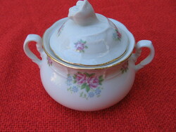 Retro Thun Menuet rózsás cukros , cukortartó rózsa bimbó fogóval