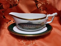 Antik Rosenthal  porcelán  halas  szószos, mártásos kínáló tál.