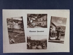 Parád fürdőtelep szálloda park autóbusz többképes régi képeslap