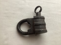 Antique wrought iron padlock.