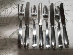 CALDERONI INOXID - 8 db - EVŐESZKÖZ - EXKLUZÍV  - 4 db villa - 4 db kés - 21 x 2 cm - 18 x 2,5 cm