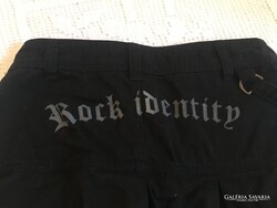 ROCK IDENTITY -  SZOKNYA - FARMER - HÁTUL FELIRAT - derék - 70 cm  - hossz - 33 cm - HIBÁTLAN