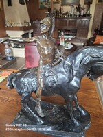 Bronze Equestrian Warrior (German sculptor Julius Schmidt-Felling, 1904) 58 cm tall!