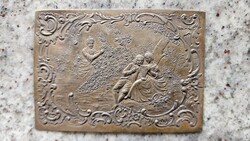 BIEDERMEIER RELIEF ROMANTIKA DOMBORMŰ RÉZ BÚTORDÍSZ BÚTOR RESTAURÁLÁS DÍSZDOBOZ KIEGÉSZÍTŐ V. SABLON
