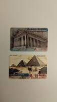 Ephesos és Gizeh MATÁV telefonkártya együtt (1995)