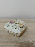 Zsolnay kézzel festett porcelán ékszertartó doboz bonbonier (Pécs) Eredeti