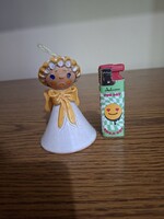 Ceramic Girl-Shaped Bell, Chime. 9.2 cm. Perfect condition.