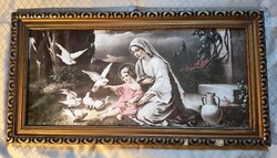 Mária a kis Jézussal lenyomat szent kép