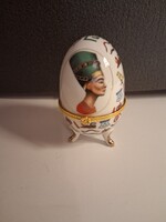 Faberge stílusú ékszertartó tojás antik