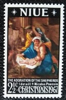 KS897 / Niue 1967 Christmas stamp mint condition