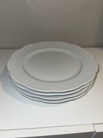Herendi fehér, kosárfonott, nagy lapos tányérok
