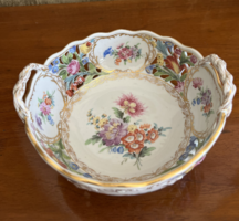 ÁTTÖRT DRESDEN, DREZDA PORCELÁN TÁL, KÍNÁLÓ