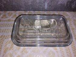 Üveg nagyon szép vajtartó vagy sajttartó