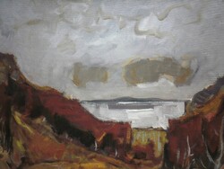 (N) Sándorfalvi Sándor (1914-2009) : Ősz a tóparton