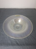 Mid-century iridescent Erwin Eisch Glasshütte studio glass plate decorative dish 17 cm