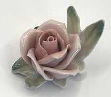 Dresden Germany német porcelánrózsa – jelzett, 5 cm