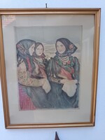 Glatz Oszkár Bujáki girls.. original artwork.