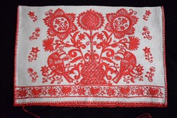Rábaközi madaras hímzett kézimunka díszpárna , párnahuzat , párna 55 x 36 cm