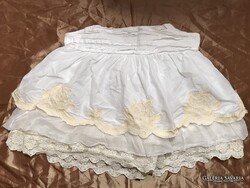 SIMONA BARBIERI - HÍMZETT- CSIPKE - SZOKNYA PAMUT - derék - 80 cm -hossz- 42 cm - ÚJSZERŰ - HIBÁTLAN