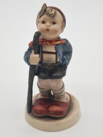 Eredeti Goebel Hummel „Little Hiker" porcelán figura (TMK-3, 14,5 cm) - Hibátlan!