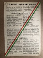 1956 röplap V. kerületi Polgártársak! Barátaink!