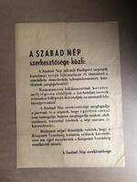 1956 röplap : A Szabad Nép szerkeztősége közli