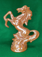 Retro román kerámia – Ágaskodó paripa figura (27 cm) 1970 évek