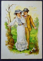 Zsáner jelenet - reprint kiadású  képeslap