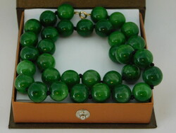 14 K Arany Jade Nyaklánc, Nagy 13 mm-es Kövekkel