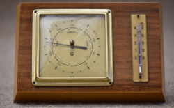 Vintage barométer hőmérővel Veranderlich DDR 1960–1980-as évek