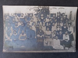 Antik fotó leányiskolai osztálykép tanárnőkkel 1910 körül
